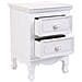 Comodino In Legno Con 2 Cassetti Bianchi 37x33,5x53. - Foto miniatura 6