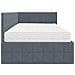 Struttura Letto Angolare con Materasso 2 pcs Grigio Velluto - Foto miniatura 8