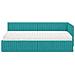Struttura Letto Angolare con Materasso 2 pcs Turchese Velluto - Foto miniatura 5