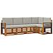 Set divani con cuscino 5 pcs Grigio Naturale e Chiaro - Foto miniatura 1