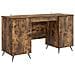 Scrivania Rovere Fumo 142,5 x 50 x 75 cm Legno ingegnerizzato - Foto miniatura 1