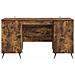 Scrivania Rovere Fumo 142,5 x 50 x 75 cm Legno ingegnerizzato - Foto miniatura 4