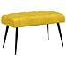Panchina con bottoni imbottiti Giallo 80 x 40 x 46 cm Velluto - Foto miniatura 1