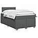 Letto box spring con materasso Grigio Scuro 120 x 190 cm - Foto miniatura 5
