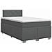 Letto box spring con materasso Grigio Scuro 120 x 190 cm - Foto miniatura 1