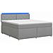 Letto box spring con materasso Grigio Chiaro 180 x 200 cm - Foto miniatura 1