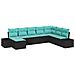 Set Divano da Giardino 8 pz Nero polyrattan - Foto miniatura 1