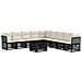 Set Divano da Giardino 10 pz Nero polyrattan - Foto miniatura 1