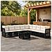 Set Divano da Giardino 10 pz Nero polyrattan - Foto miniatura 10