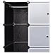 Armadietto Modulare 18 Scomparti Nero e Bianco 37x146x180,5 cm - Foto miniatura 3