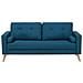 Divano A 2 Posti In Tessuto Blu Scuro Kalmar - Foto miniatura 19