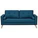 Divano A 2 Posti In Tessuto Blu Scuro Kalmar - Foto miniatura 17