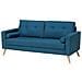 Divano A 2 Posti In Tessuto Blu Scuro Kalmar - Foto miniatura 21