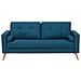Divano A 2 Posti In Tessuto Blu Scuro Kalmar - Foto miniatura 11