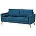 Divano A 2 Posti In Tessuto Blu Scuro Kalmar - Foto miniatura 15