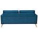 Divano A 2 Posti In Tessuto Blu Scuro Kalmar - Foto miniatura 14