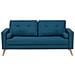 Divano A 2 Posti In Tessuto Blu Scuro Kalmar - Foto miniatura 8