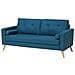 Divano A 2 Posti In Tessuto Blu Scuro Kalmar - Foto miniatura 3
