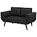 Divano Letto Con Rivestimento Nero Brekke - Foto miniatura 14