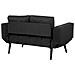 Divano Letto Con Rivestimento Nero Brekke - Foto miniatura 5