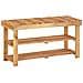 Scarpiera 90x32x46 Cm In Legno Massello Di Acacia - Foto miniatura 1