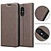 Cadorabo Custodia Compatibile Con Lg Q Stylus In Bruno Caffè - Coperchio Protettiva Con Chiusura Magnetica, Funzione Stand E Tasca Per Le Carte - Foto miniatura 3