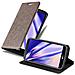 Custodia Compatibile Con Lg G2 In Bruno Caffè - Coperchio Protettiva Con Chiusura Magnetica, Funzione Stand E Tasca Per Le Carte - Foto miniatura 1