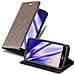 Custodia Compatibile Con Lg G2 In Bruno Caffè - Coperchio Protettiva Con Chiusura Magnetica, Funzione Stand E Tasca Per Le Carte - Foto miniatura 4