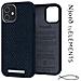 Cover Iphone 12 Mini In Pelle Di Salmone Premium Antiurto 2m Blu Notte - Foto miniatura 1