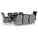 Set Pranzo da Giardino 9pz con Cuscini Polyrattan Grigio Chiaro - Foto miniatura 1