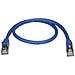 Cavo di Rete Ethernet Cat6a - Cavo Schermato STP da 50cm - Cavo RJ45 Antigroviglio - Blu - Foto miniatura 3