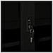 Armadio Con Ante Scorrevoli Nero 90x40x90 Cm In Acciaio - Foto miniatura 3