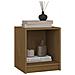 Comodino Marrone Miele 35,5x33,5x41,5 Cm In Legno Di Pino - Foto miniatura 3