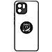 Cover Per Xiaomi Redmi A1 E A2 Bimateria Anello Metallico Supporto Nera - Foto miniatura 1
