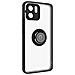 Cover Per Xiaomi Redmi A1 E A2 Bimateria Anello Metallico Supporto Nera - Foto miniatura 4
