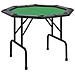 Tavolo Da Poker Pieghevole 8 Giocatori Verde 108x108x75 Cm - Foto miniatura 2