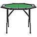 Tavolo Da Poker Pieghevole 8 Giocatori Verde 108x108x75 Cm - Foto miniatura 3
