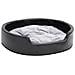 Lettino Per Cani Nero E Grigio 79x70x19 Cm Peluche E Similpelle - Foto miniatura 1