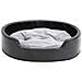 Lettino Per Cani Nero E Grigio 79x70x19 Cm Peluche E Similpelle - Foto miniatura 2