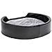 Lettino Per Cani Nero E Grigio 79x70x19 Cm Peluche E Similpelle - Foto miniatura 4