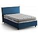 Letto Piazza E Mezza Asmara, Letto Contenitore Con Rivestimento In Tessuto, 100% Made In Italy, Apertura Frontale, Con Materasso Cm 120x190 Incluso, Blu - Foto miniatura 2