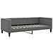 Divano Letto Estraibile Materassi Grigio Scuro 90x200cm Tessuto - Foto miniatura 3