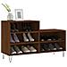 Scarpiera Rovere Marrone 102x36x60 Cm In Legno Multistrato - Foto miniatura 3