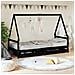 Giroletto Bambini Con Cassetti Nero 80x200cm Massello Di Pino - Foto miniatura 1