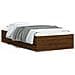 Giroletto Cassetti Rovere Marrone 90x200 Cm Legno Multistrato - Foto miniatura 2