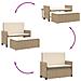 Panca da Giardino con Cuscini e Poggiapiedi Beige in Polyrattan - Foto miniatura 2