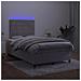 Letto a Molle Materasso e LED Grigio Chiaro 120x190 cm Velluto - Foto miniatura 8