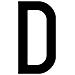 Busta 10 Lettere Adesive ''d'' Per Targa Ripetitrice - Foto miniatura 1