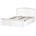 Letto Contenitore Legno Di Pino Clarbec 140 X 200 Cm Bianco - Foto miniatura 4