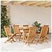 Set da Pranzo da Giardino da 7 Pezzi in Legno Massello di Teak - Foto miniatura 7